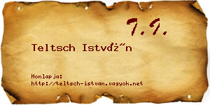 Teltsch István névjegykártya